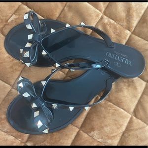 Valentino rockstud jelly flip flops size 39